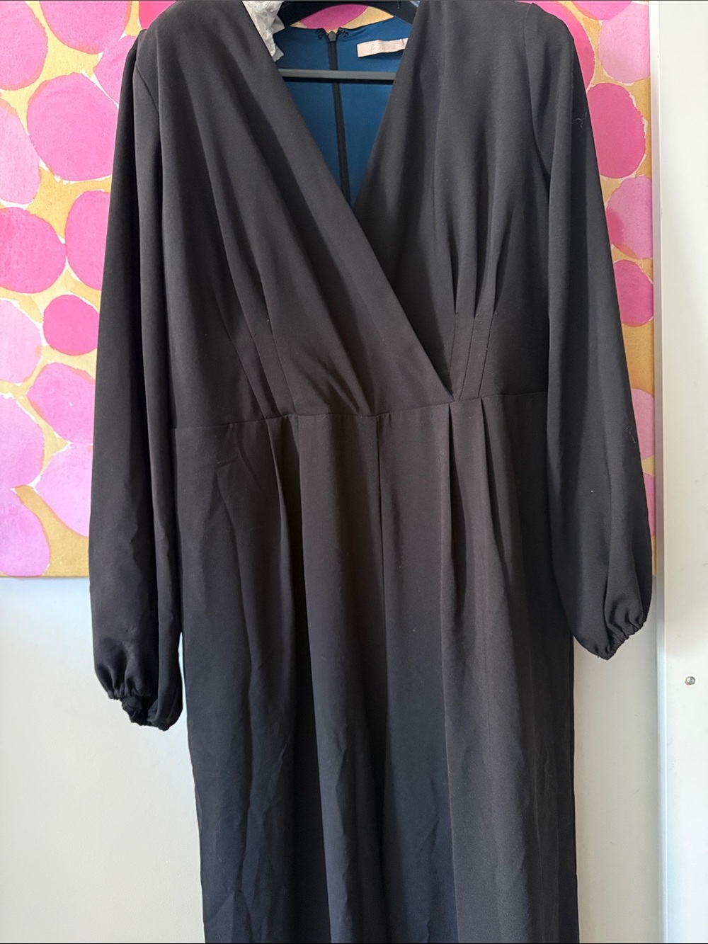 ❤️NEW HUTCh Black V-Neck Long Sleeve Wide-Leg Jumpsuit - Picture 2 of 6